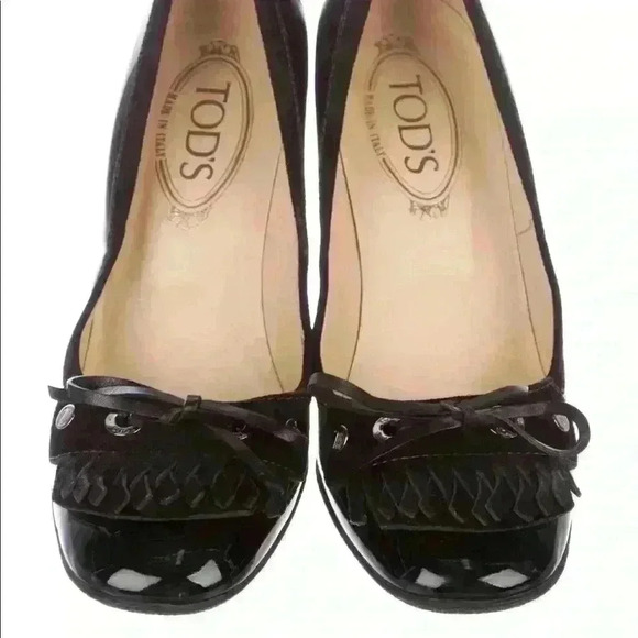 Tod’s loafer  pumps patent with fringe - Picture 3 of 7